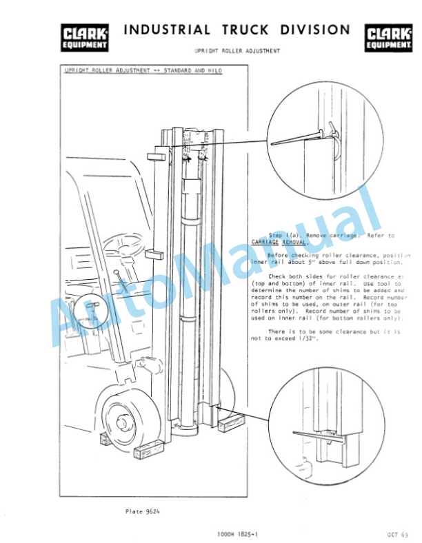 Clark CF30B, CF40B, CF50B, CLFR-40 Operator Manual O-C81-2-3
