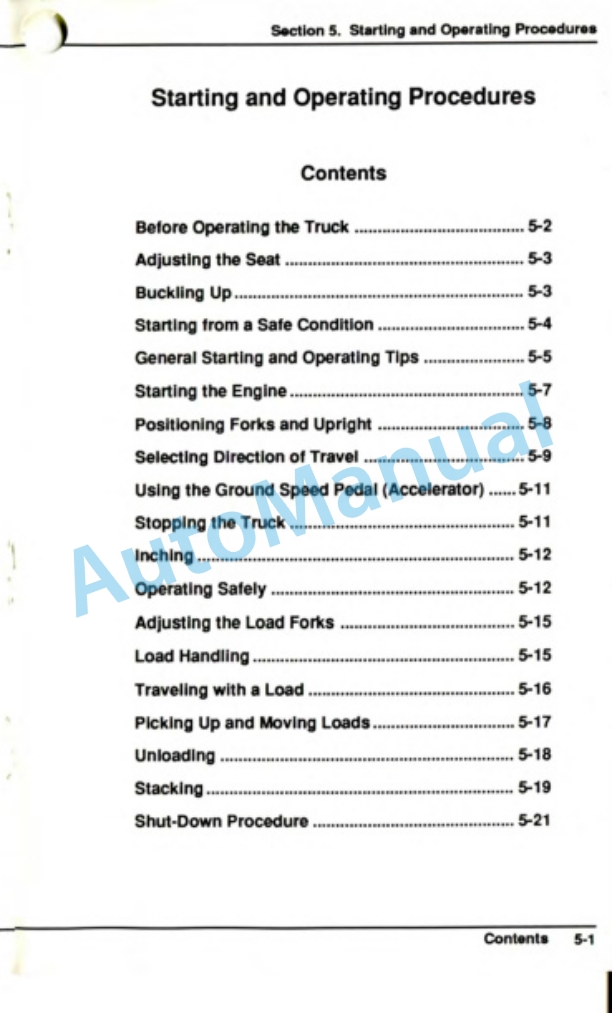 Clark CGC 20-30H, CGP 20-30H, CDP 20-30H Operator Manual OM-602-2