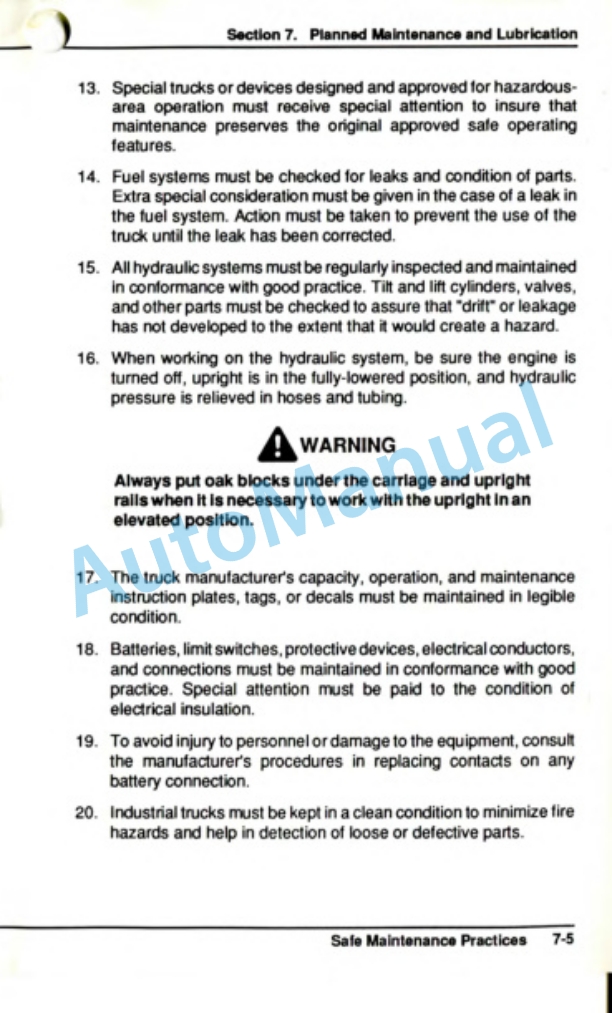 Clark CGC 20-30H, CGP 20-30H, CDP 20-30H Operator Manual OM-602-4