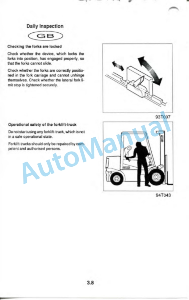 Clark CGP 20-30, CDP 20-30 Operator Instructions OM-610-3