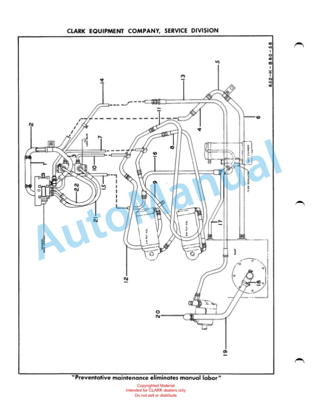 Clark Clarklift 30 B Maintenance Manual and Parts Book X10B-3