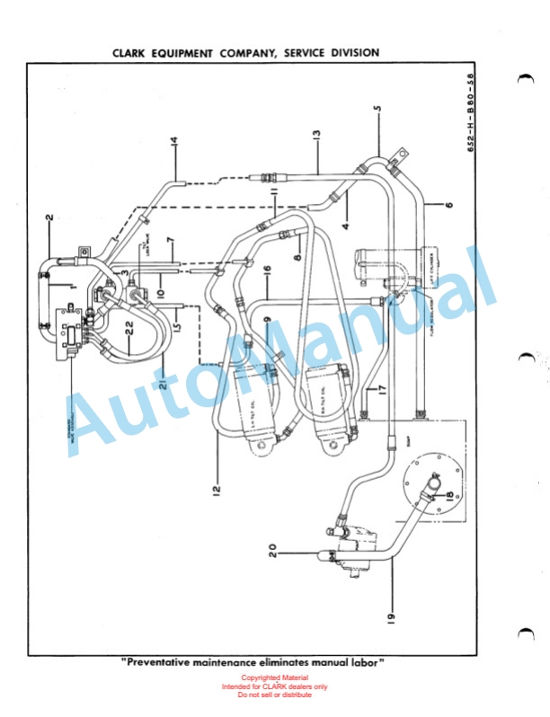 Clark Clarklift 40 B Maintenance Manual and Parts Book X10B1-3