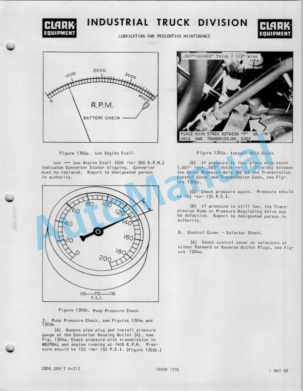 Clark Clarklift 40 B Operator Maintenance Parts Manual O-213-4