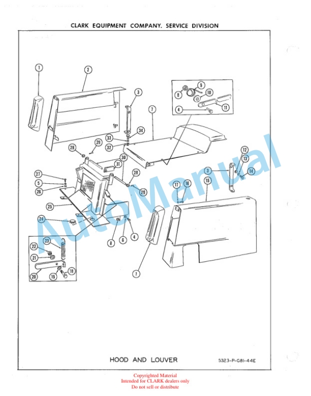 Clark Clarklift 40B Maintenance Manual and Parts Book GX 10B1-5-4
