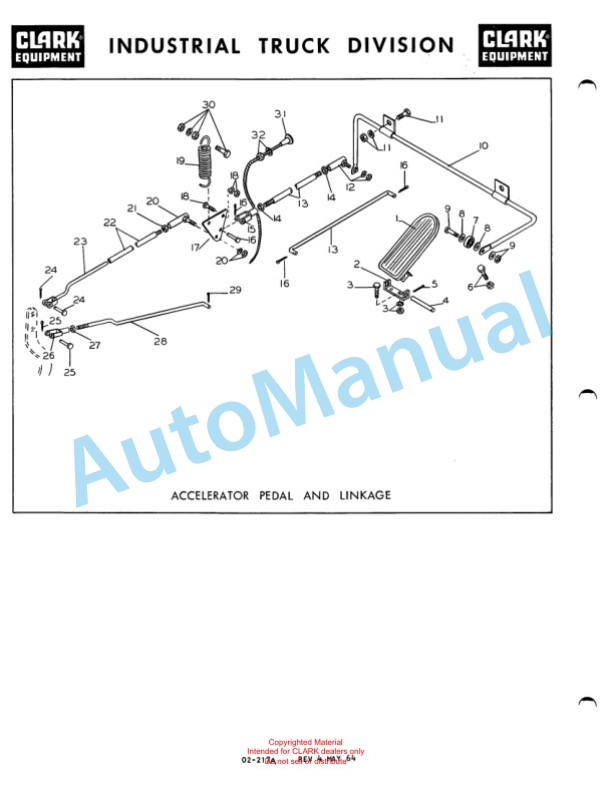 Clark Clarklift 60B Maintenance Manual and Parts Book GX 134B2-3