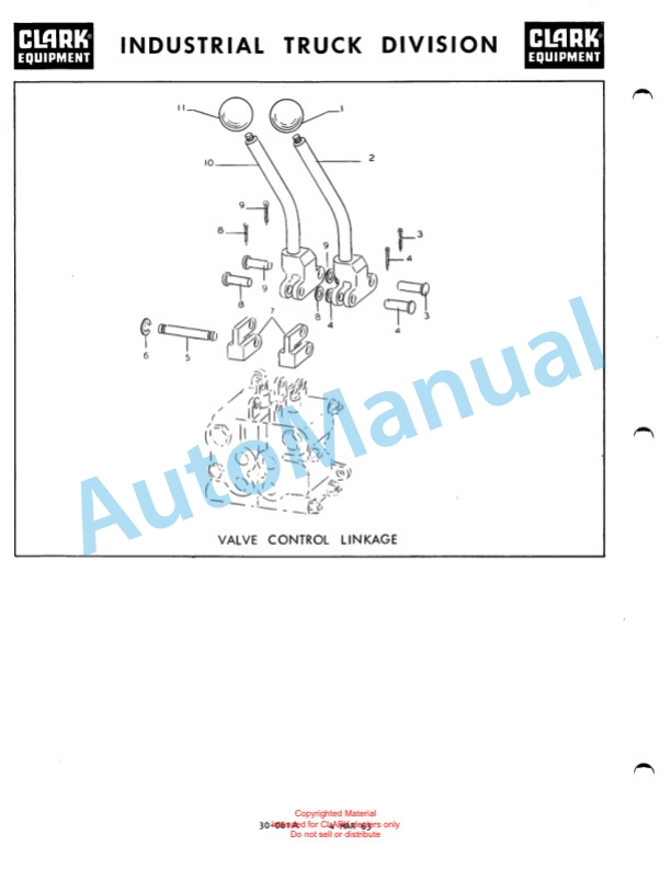 Clark Clarklift 60B Maintenance Manual and Parts Book GX 134B3-5