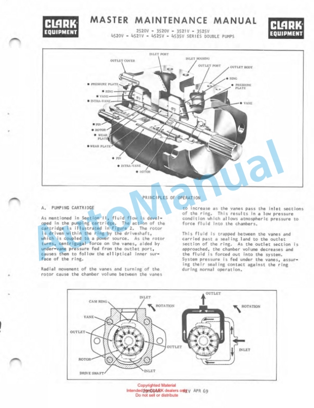 Clark Clarklift C500 Overhaul Instructions OH-431-3