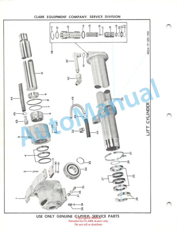 Clark Clarklift CFY 40 B and CFY 50 B Parts Book X108A 622-5