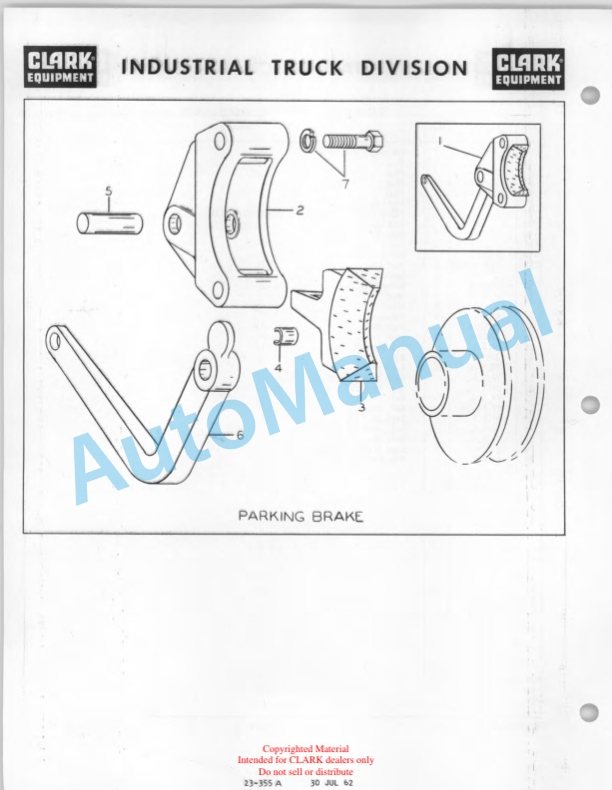 Clark Clarklift CFY 40B Maintenance Manual and Parts Book GX 108A-4
