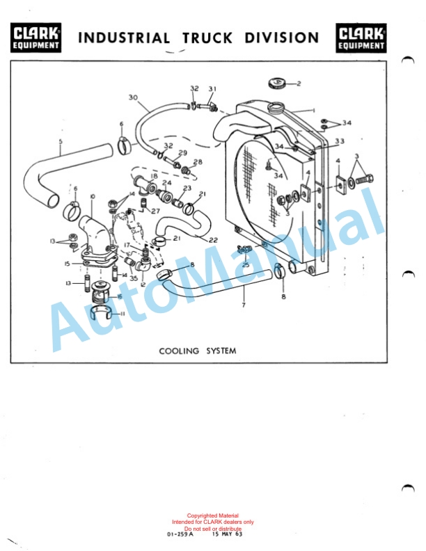 Clark Clarklift CFY 40B Maintenance Manual and Parts Book GX 108A1-4