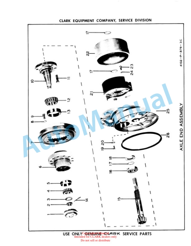 Clark Clarklift CY 20 Maintenance Manual and Parts Book X26A-2