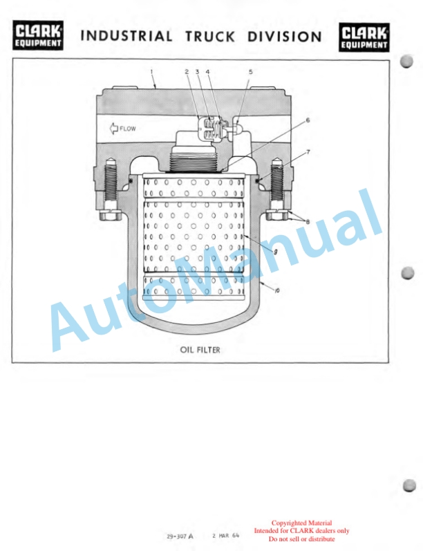 Clark Clarklift CY 350B - 500B Maintenance Manual and Parts Book 83BD-5