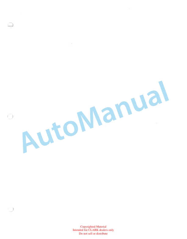 Clark Clarklift CY 40 Maintenance Manual and Parts Book X28A-5