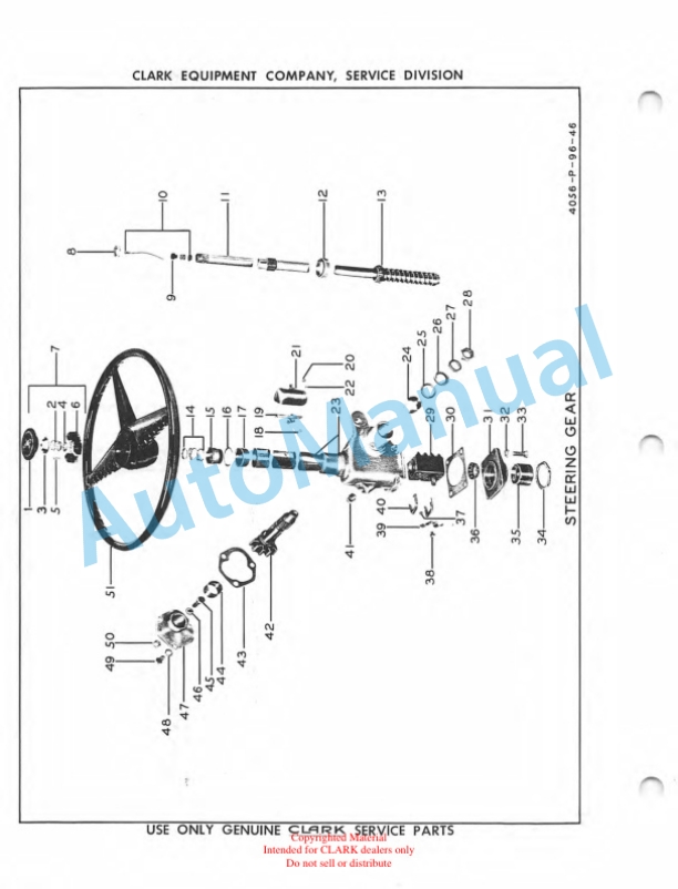 Clark Clarklift CY 40B and CY 50B Maintenance Manual and Parts Book X28B 621-2