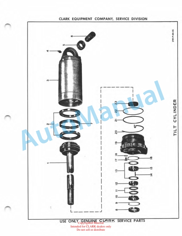 Clark Clarklift CY 40B and CY 50B Maintenance Manual and Parts Book X28B 621-4