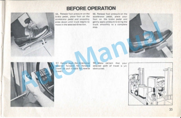 Clark Clarklift H 500 Y 20, 25, 30 Model Operator Instructions OI-349-4