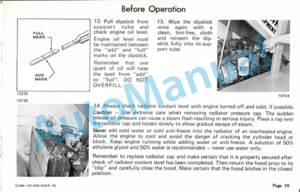 Clark Clarklift IT-40B Operator Instructions OI-366-2