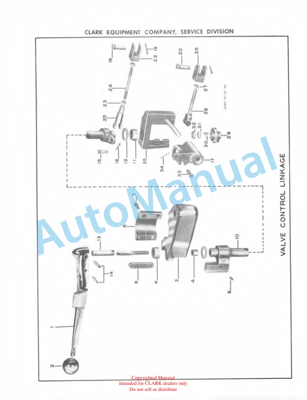 Clark Clarklift Model 20 Maintenance Manual and Parts Book X4A-5