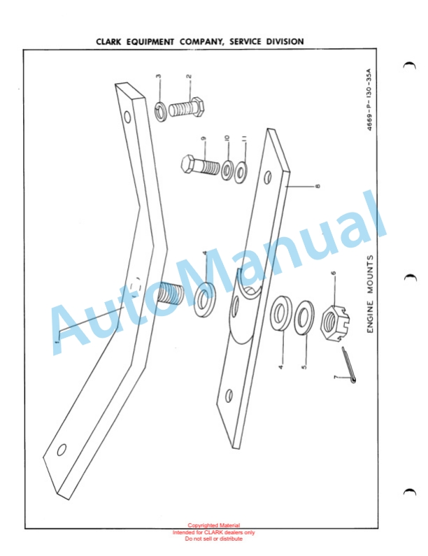 Clark Clarklift Model C20 SU and C25 SU Parts Book X120B767-3