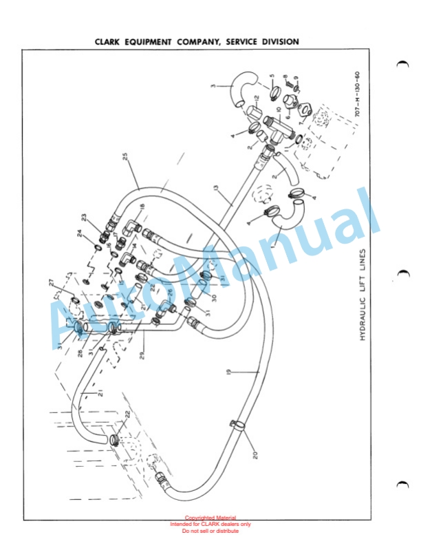 Clark Clarklift Model C20 SU and C25 SU Parts Book X120B767-4