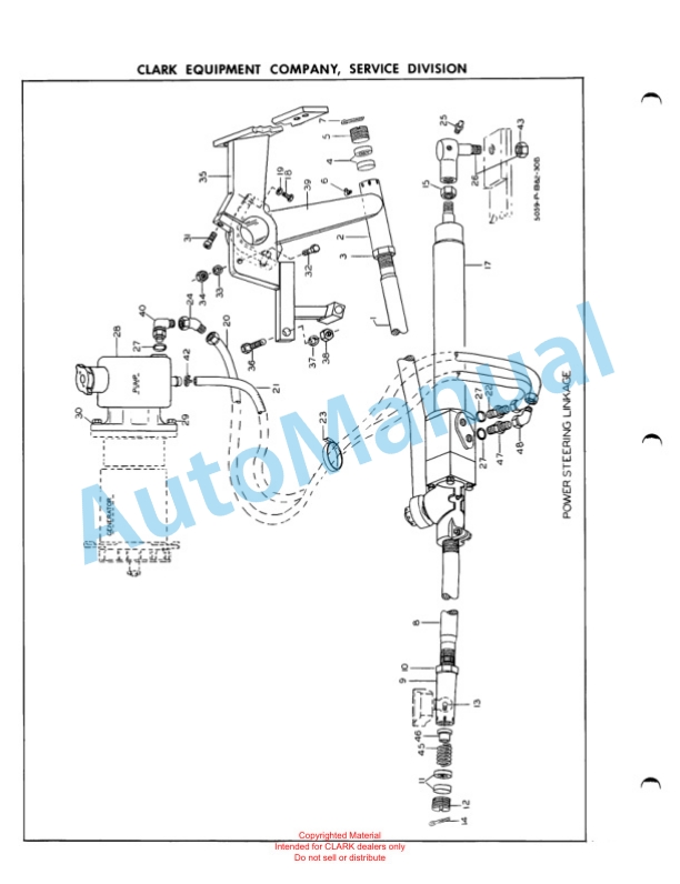 Clark Clarklift Model CF30B Parts Book X111B 790-2
