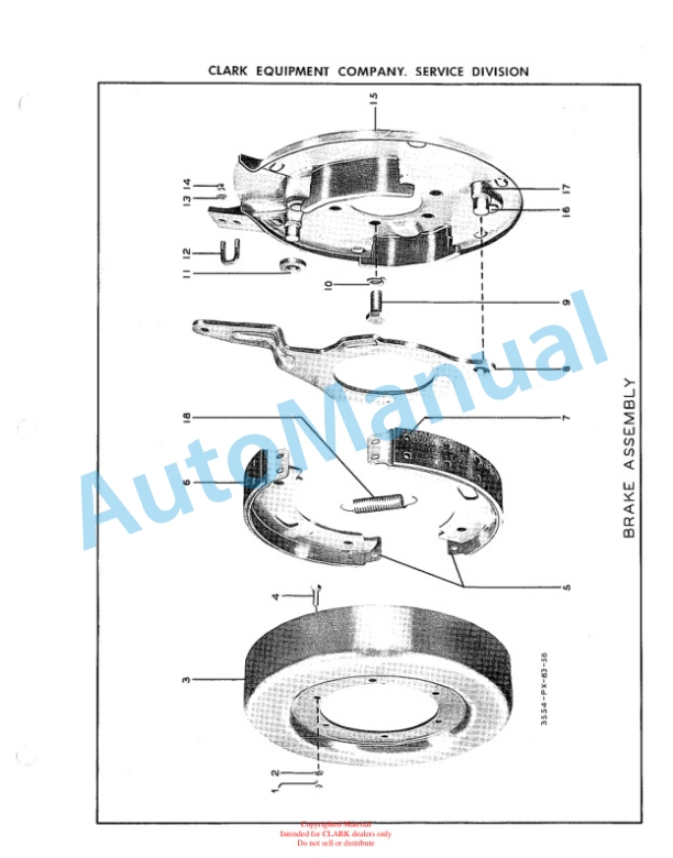 Alternative view of Clark Clarklift Model CFY200 Maintenance Manual and Parts Book X-99A