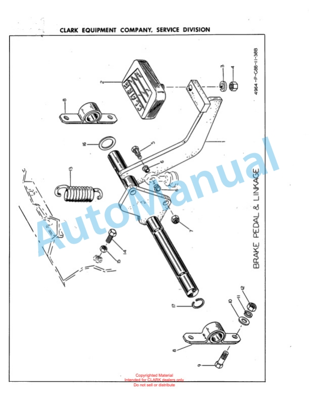 Clark Clarklift Model CY 160 BD Maintenance Manual and Parts Book GX 57B5-2