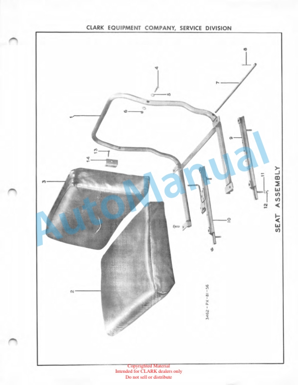 Clark Clarklift Model CY 200 Maintenance Manual and Parts Book X78A-5