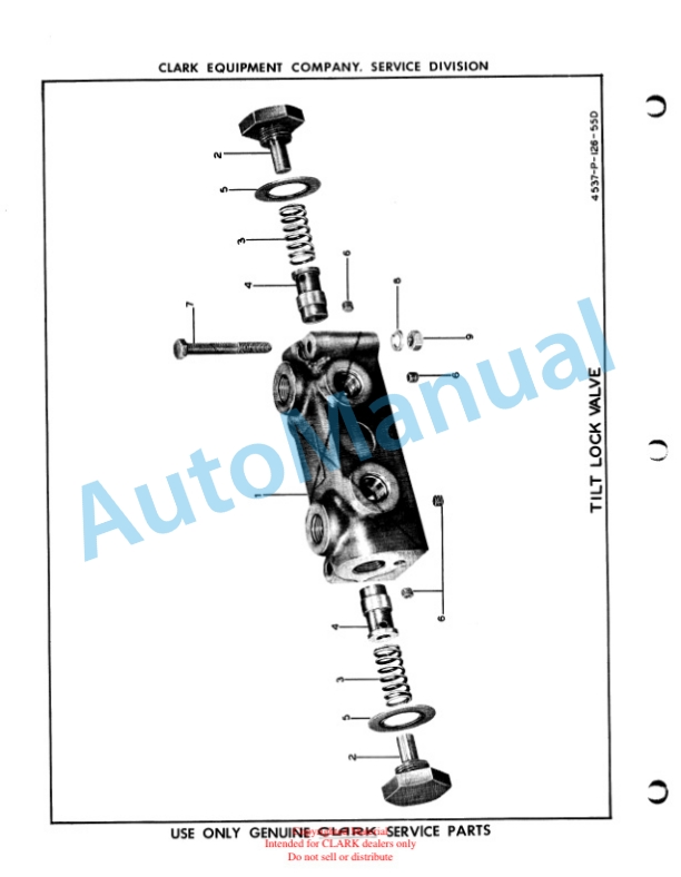Clark Clarklift Model CY 80 Parts Book X114A2 711-5