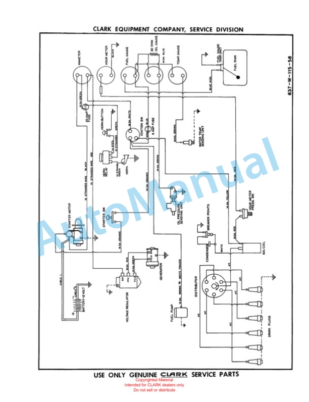 Clark Clarklift Ranger 40 B Parts Book X102B 794-4