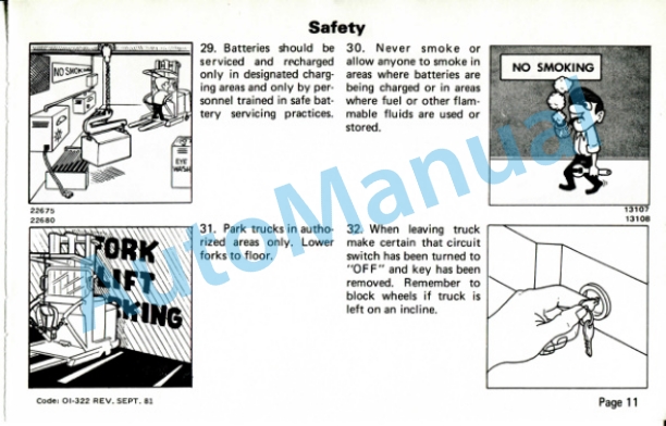 Clark Clarklift ROS-25-40 Operator Instructions OI-322-2