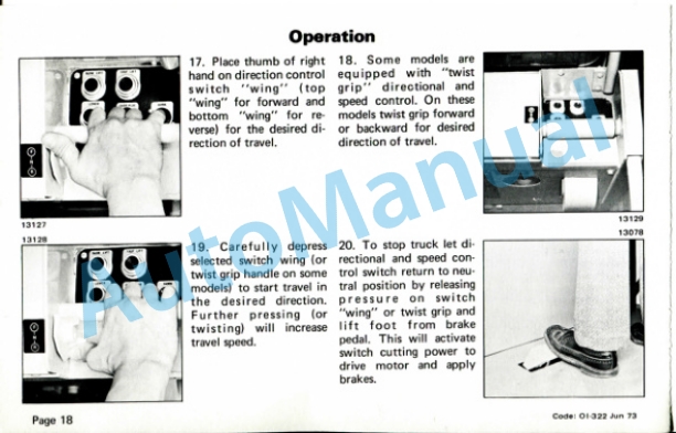 Clark Clarklift ROS-25-40 Operator Instructions OI-322-5