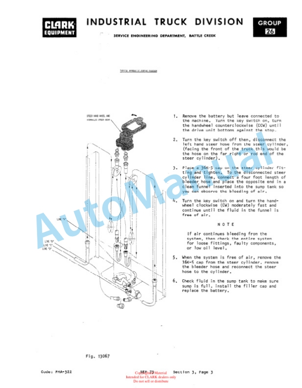 Clark Clarklift ROS 25, 40 Planned Maintenance and Adjustment Procedures Manual PMA-322-2