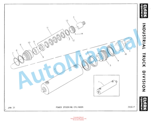 Clark Clarklift Y 5275 CY 525, 625, 700 Diesel Parts Book X143A 2303-2