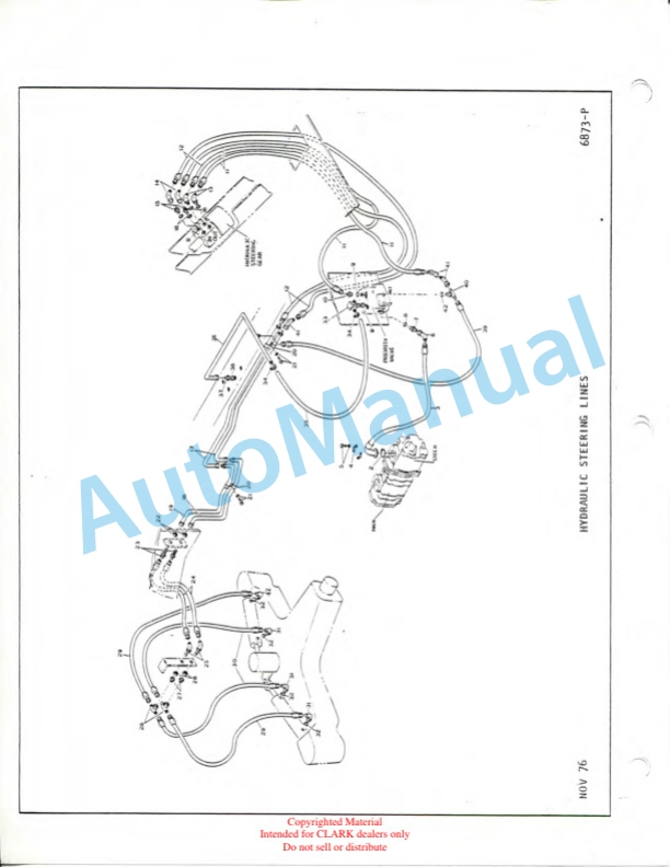 Clark Clarklift Y 5275 CY 525, 625, 700 Diesel Parts Book X151 3655-2