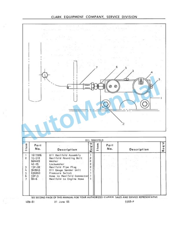 Clark Clarktor 120 B Parts Book 48B 978-5