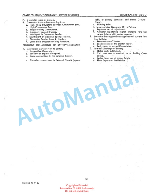 Clark Clarktor 21 Towing Tractor Code 107 Maintenance Manual-3