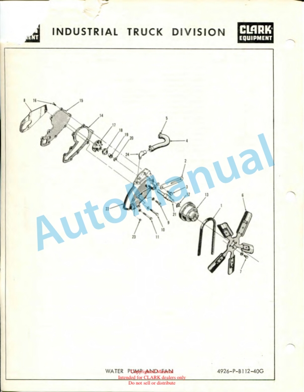 Clark Clarktor CTA 40C Maintenance Manual and Parts Book G125A-2