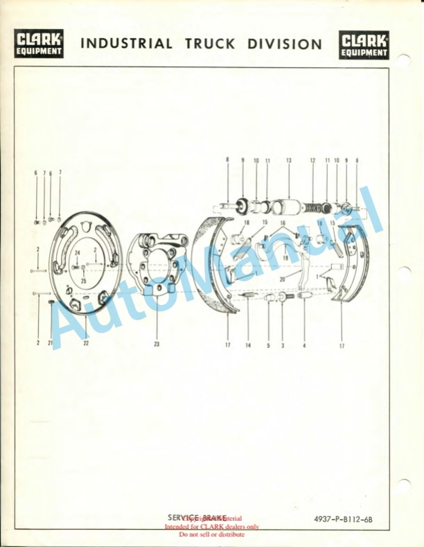 Clark Clarktor CTA 40C Maintenance Manual and Parts Book G125A-5