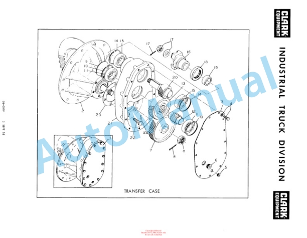 Clark Clarktor E Diesel Automatic Parts Book X140 3110-2
