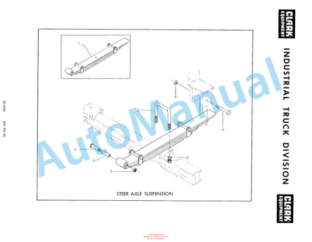 Clark Clarktor E Diesel Automatic Parts Book X140 3110-4