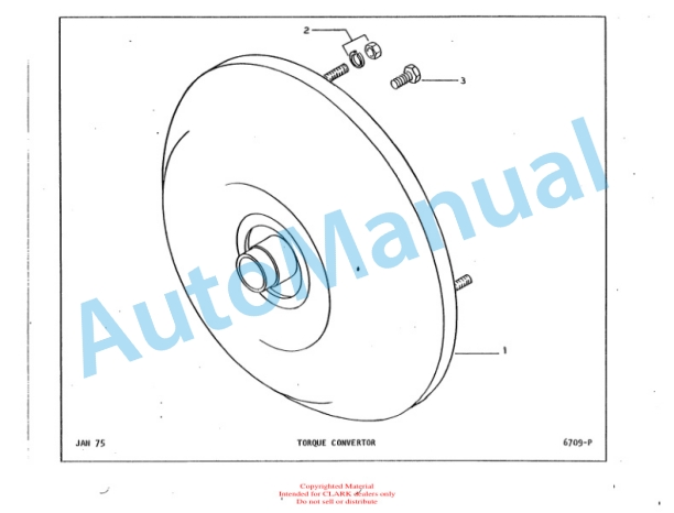 Clark Clarktor Gas Automatic Parts Book X160 5900-2