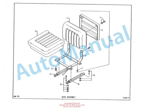 Clark Clarktor Gas Automatic Parts Book X160 5900-5