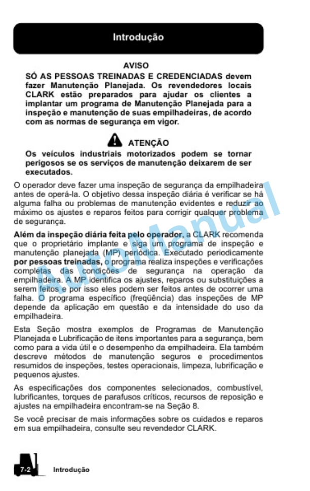 Clark CMC-CMP, CGC-CGP-CDP Operator Manual OM-672 SA-PR-3