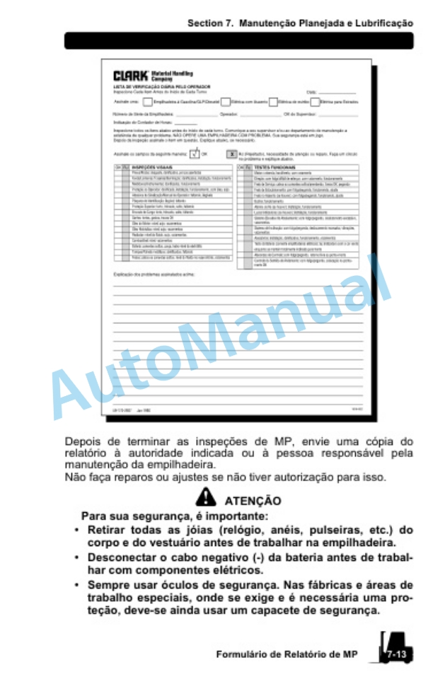 Clark CMC-CMP, CGC-CGP-CDP Operator Manual OM-672 SA-PR-4