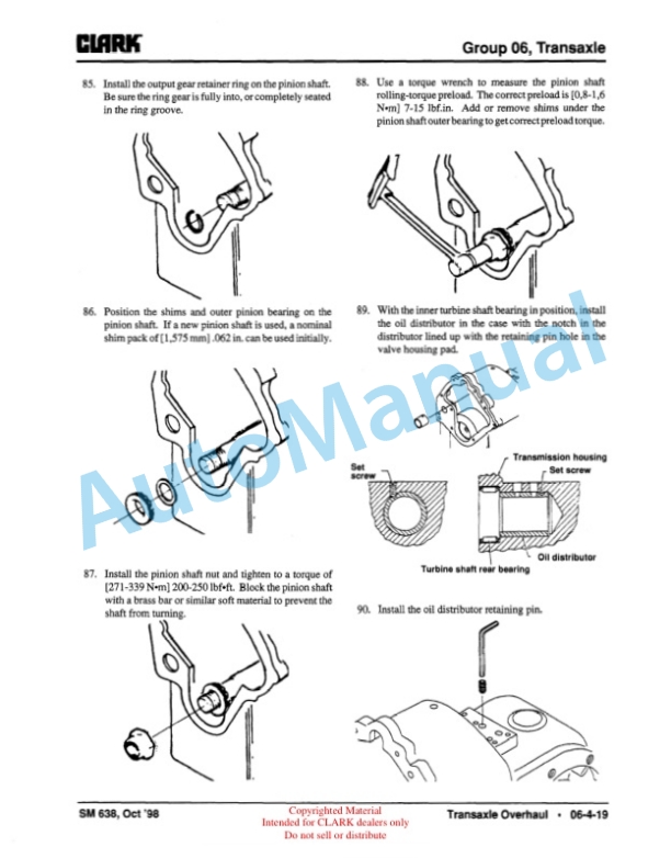 Alternative view of Clark CMP 15, 18, 20, 25, 30 Service Manual SM-638