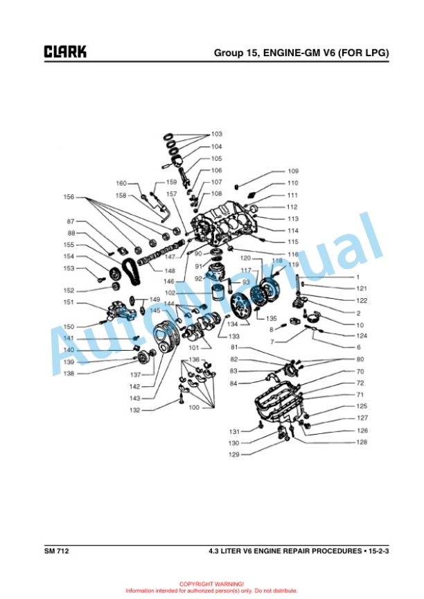 Alternative view of Clark CMP 40, 45, 50S D, L Service Manual SM-712