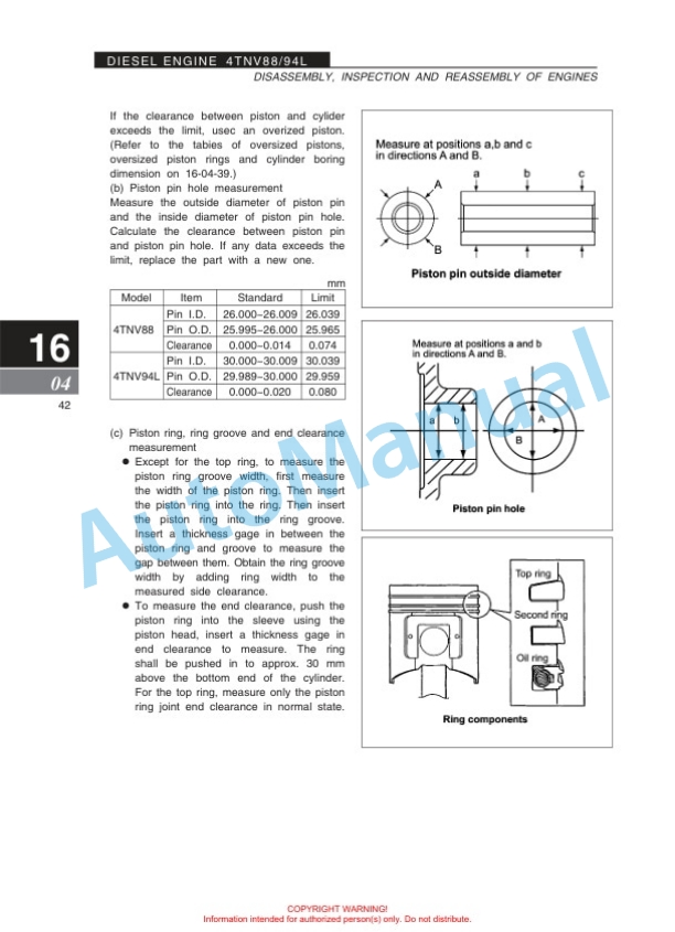Alternative view of Clark CMP15-20sD, CMP15-20sL Service Manual SM-710