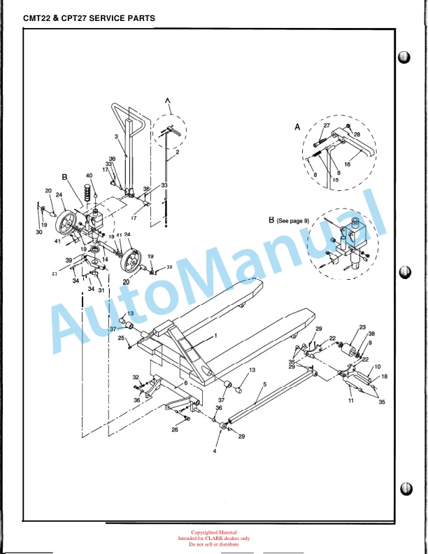 Clark CMT 22, CPT 27 Service and Parts Manual-3