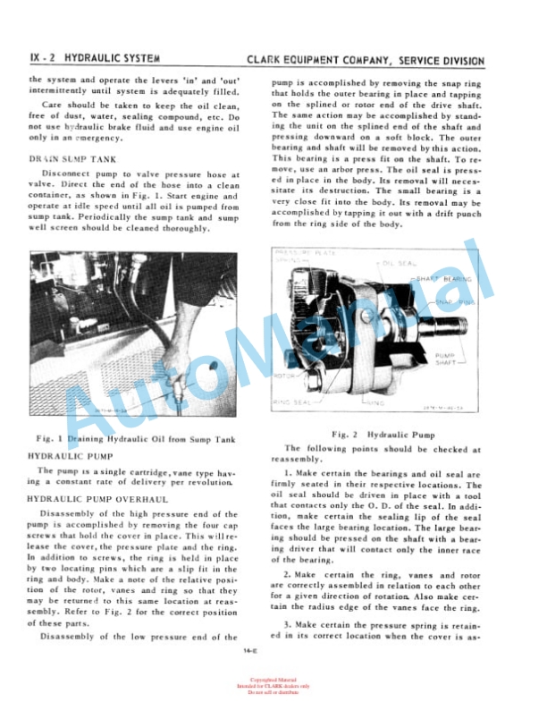 Clark Code 14E Maintenance Manual-4